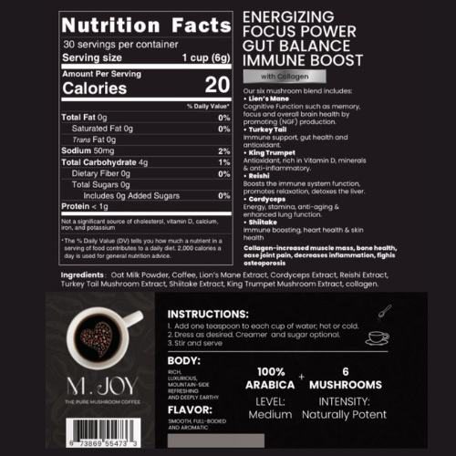 M. JOY w/BOVINE grassfeed collagen - 30ct serving